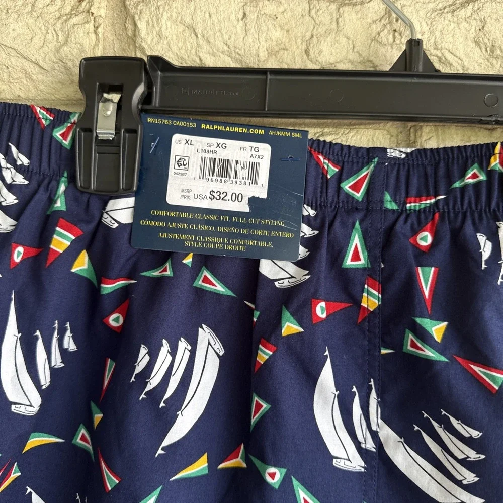 Polo Ralph Lauren Signature Windward Sail Print Boxer Shorts Mens Size XL NEW